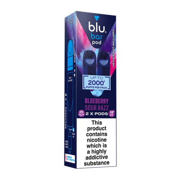 Blu Bar Blueberry Sour Razz Pods (2 Pack) - Image 2