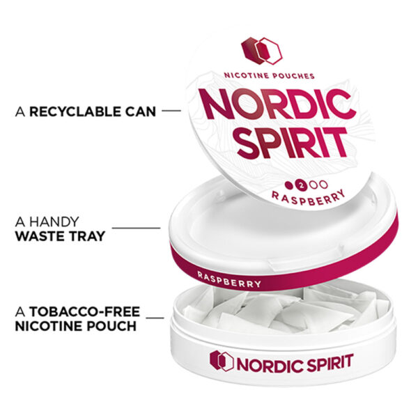 Nordic Spirit Nicotine Pouches - Raspberry - Image 2