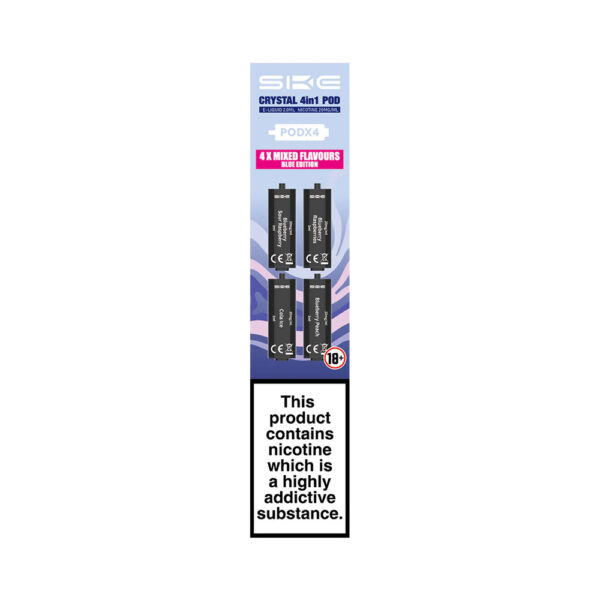 SKE Crystal 4in1 Blue Edition Multi-Flavour Pods (4 Pack)